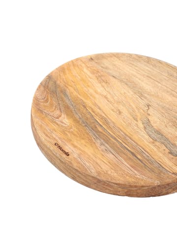 Homla Etagere ''Sjal Mango'' in Hellbraun - (H)7 x Ø 25 cm