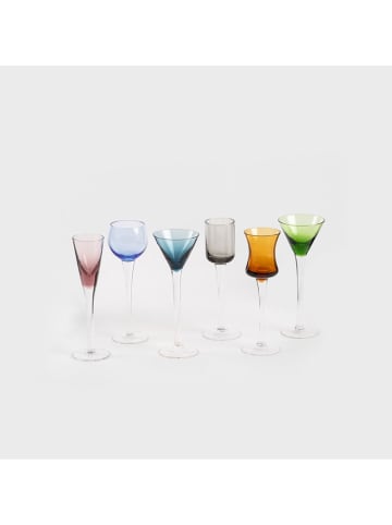 Homla 6er-Set: Vodkagläser ''Samber'' in Bunt