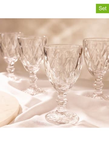 Homla 4-delige set: glazen met voet ''Lunna'' - 310 ml