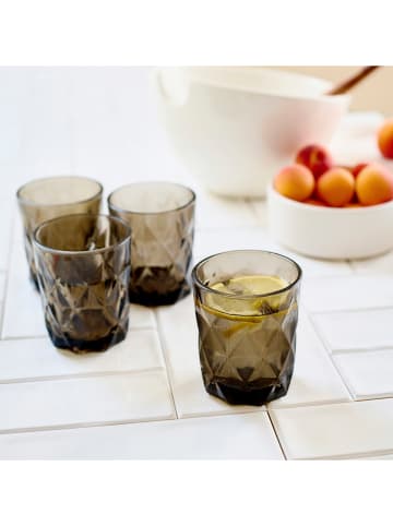 Homla 4er-Set: Gläser ''Lunna'' in Grau - 290 ml