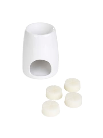 Homla 5-delige set: geurlamp & geurwas ''Fires'' wit