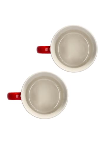Homla 2er Set: Tasse ''Trinkie'' in Rot/ Weiß - 2 x 360 ml