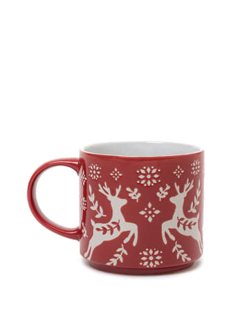 Homla Tasse ''Avero'' in Rot/ Weiß - 350 ml