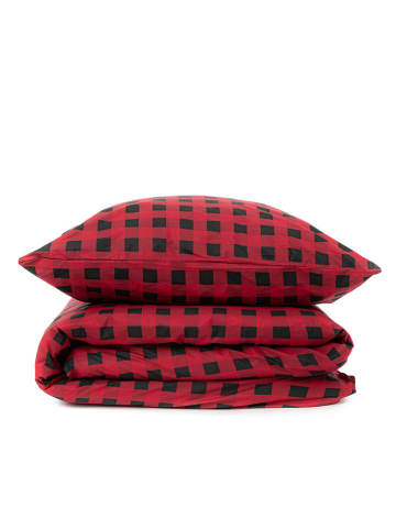 Homla 3tlg. Flanell-Bettwäsche-Set ''Ameri'' in Rot