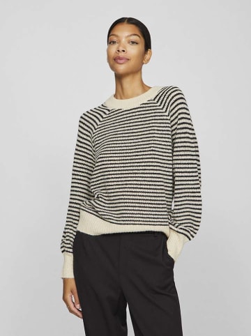Vila Pullover in Beige/ Schwarz
