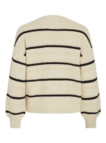 Vila Pullover in Creme/ Schwarz