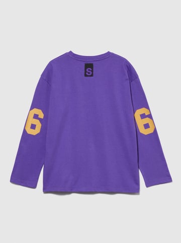 Sisley Longsleeve in Violett/ Gelb