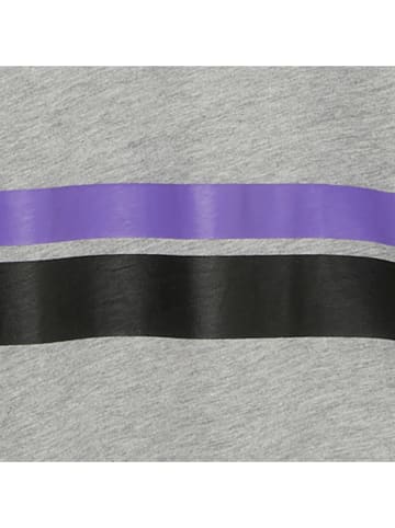 Sisley Longsleeve in Grau/ Schwarz/ Violett