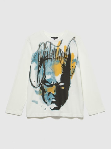 Sisley Longsleeve wit/meerkleurig