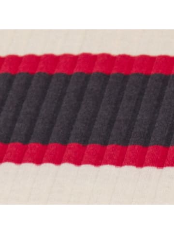 Sisley Longsleeve in Creme/ Schwarz/ Rot