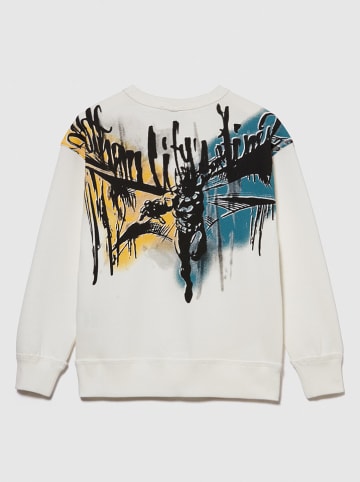 Sisley Sweatshirt in Weiß/ Bunt
