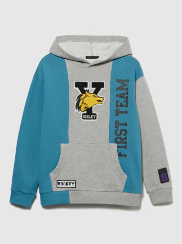 Sisley Bluza w kolorze niebiesko-szarym