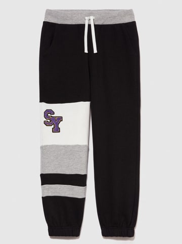 Sisley Sweatbroek zwart/grijs