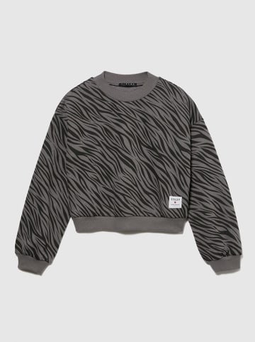 Sisley Sweatshirt in Grau/ Schwarz