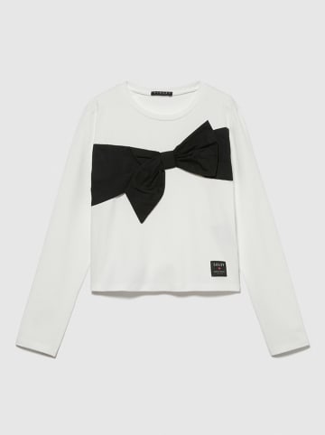 Sisley Longsleeve in Weiß/ Schwarz