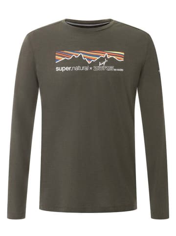super.natural Functionele longsleeve "HZSG Logo" bruin