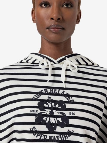 super.natural Hoodie "Feel Good" in Weiß/ Dunkelblau