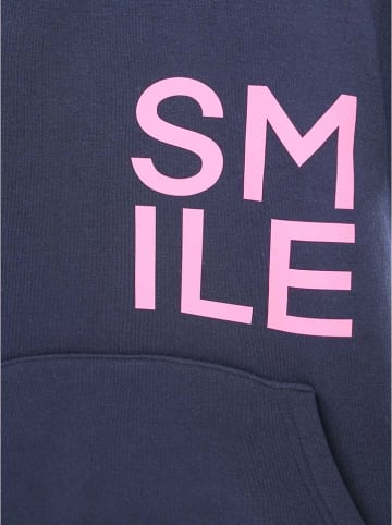 Zwillingsherz Hoodie "Alissa" in Dunkelblau/ Rosa