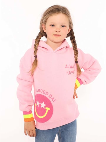 Zwillingsherz Hoodie "Always Happy" in Rosa