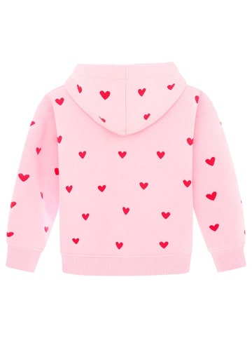 Zwillingsherz Bluza "Hearts" w kolorze jasnoróżowo-czerwonym