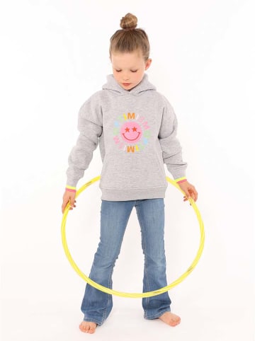 Zwillingsherz Bluza "Optimism" w kolorze szarym ze wzorem