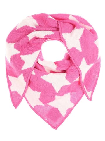 Zwillingsherz Driehoekige sjaal "Sterne" roze/wit