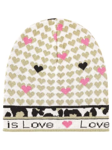 Zwillingsherz 2-delige set: muts en driehoekige doek "Love is Love" meerkleurig