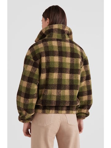 O'Neill Fleecejacke "Check" in Grün/ Braun/ Beige
