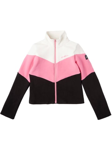 O'Neill Fleecejacke "Diamond" in Weiß/ Schwarz/ Rosa