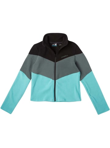 O'Neill Fleece vest "Diamond" zwart/grijs/turquoise