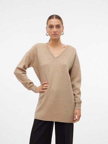 Vero Moda Sweter "Gold" w kolorze beżowym