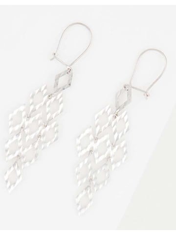 L instant d Or Witgouden oorhangers "Crazy"