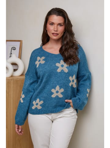 Curvy Lady Pullover in Blau