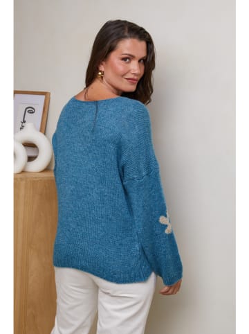 Curvy Lady Pullover in Blau