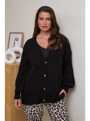 Curvy Lady Cardigan in Schwarz