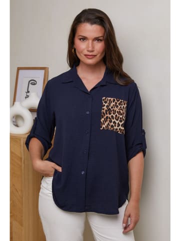 Curvy Lady Blouse donkerblauw