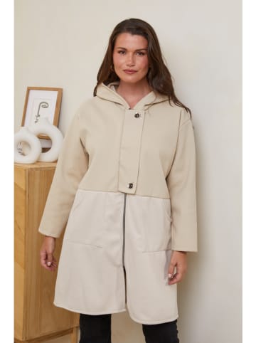 Curvy Lady Übergangsmantel in Beige