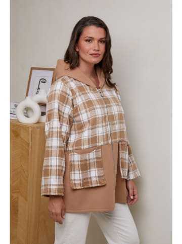 Curvy Lady Sweatvest lichtbruin