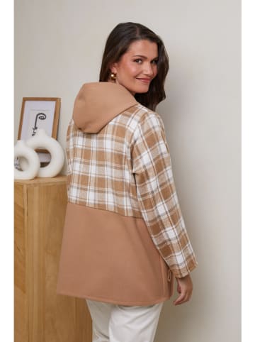 Curvy Lady Sweatvest lichtbruin