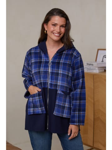Curvy Lady Sweatjacke in Blau