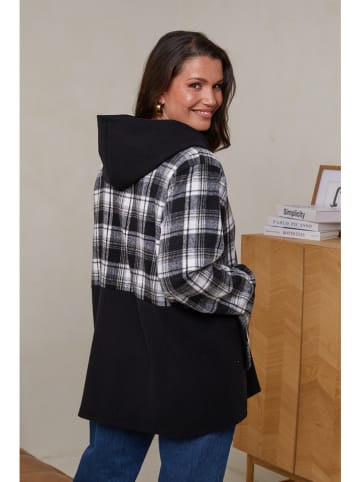 Curvy Lady Sweatjacke in Schwarz