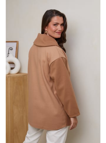 Curvy Lady Übergangsjacke in Braun