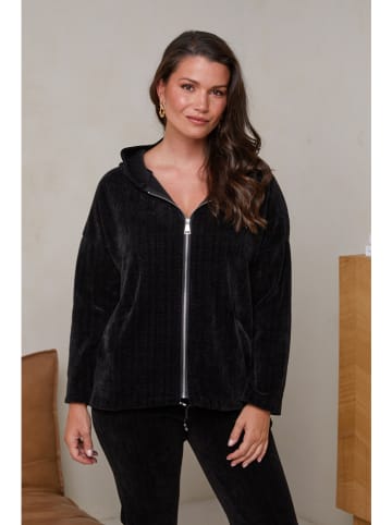 Curvy Lady Sweatjacke in Schwarz