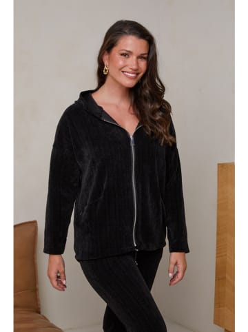 Curvy Lady Sweatjacke in Schwarz