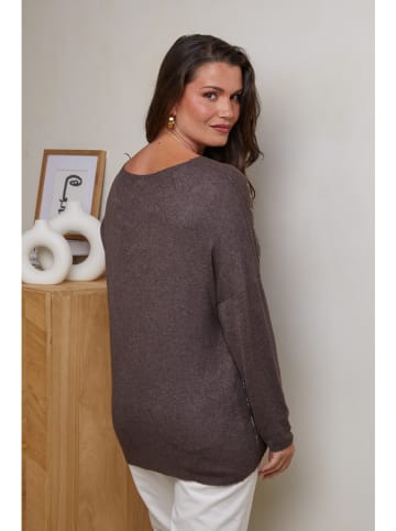 Curvy Lady Pullover in Dunkelbraun