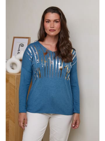 Curvy Lady Pullover in Blau