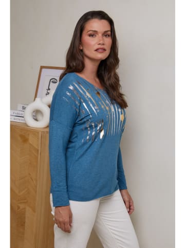 Curvy Lady Pullover in Blau