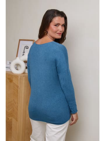Curvy Lady Pullover in Blau