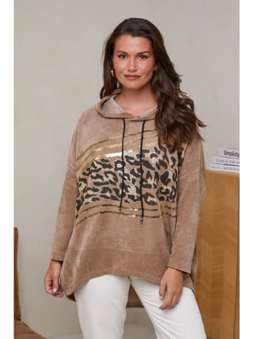 Curvy Lady Bluza w kolorze jasnobrązowym