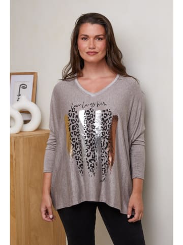 Curvy Lady Sweter w kolorze jasnobrązowym